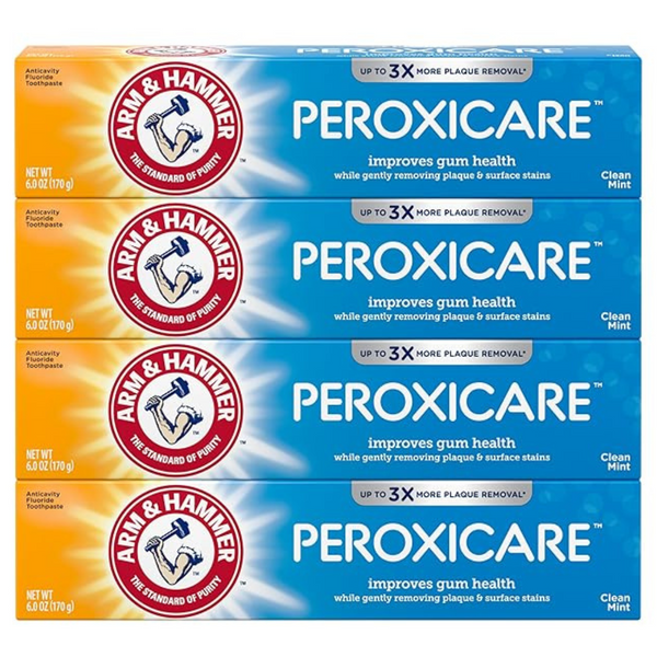 4-Pack 6-Oz Arm & Hammer Peroxicare Toothpaste (Clean Mint)