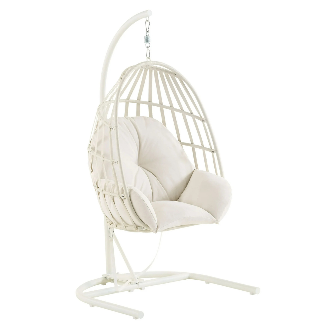 Mainstays Wicker Outdoor Patio Hanging Egg Chair
