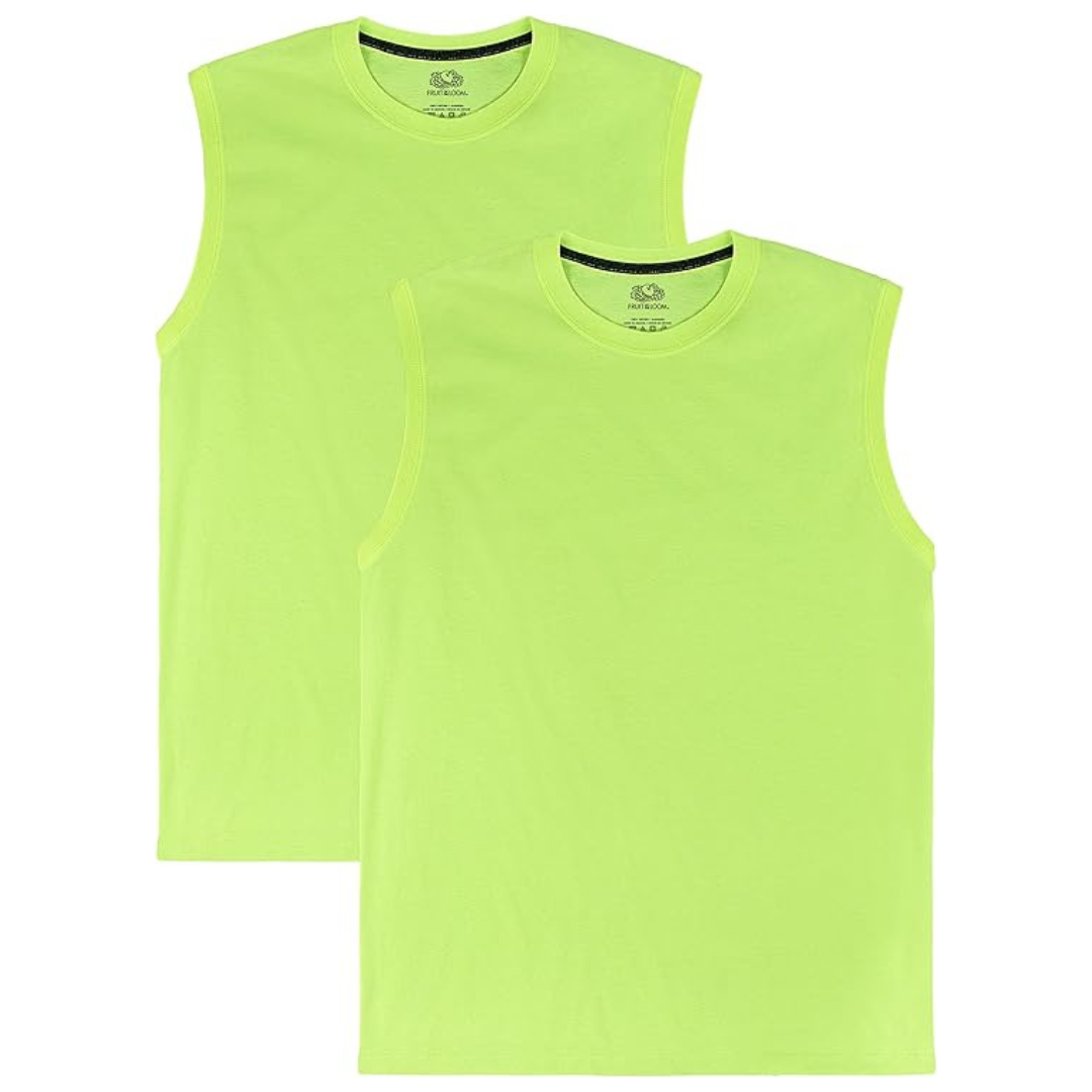2-Pack Fruit Of The Loom Men's Eversoft Cotton Sleeveless T Shirts