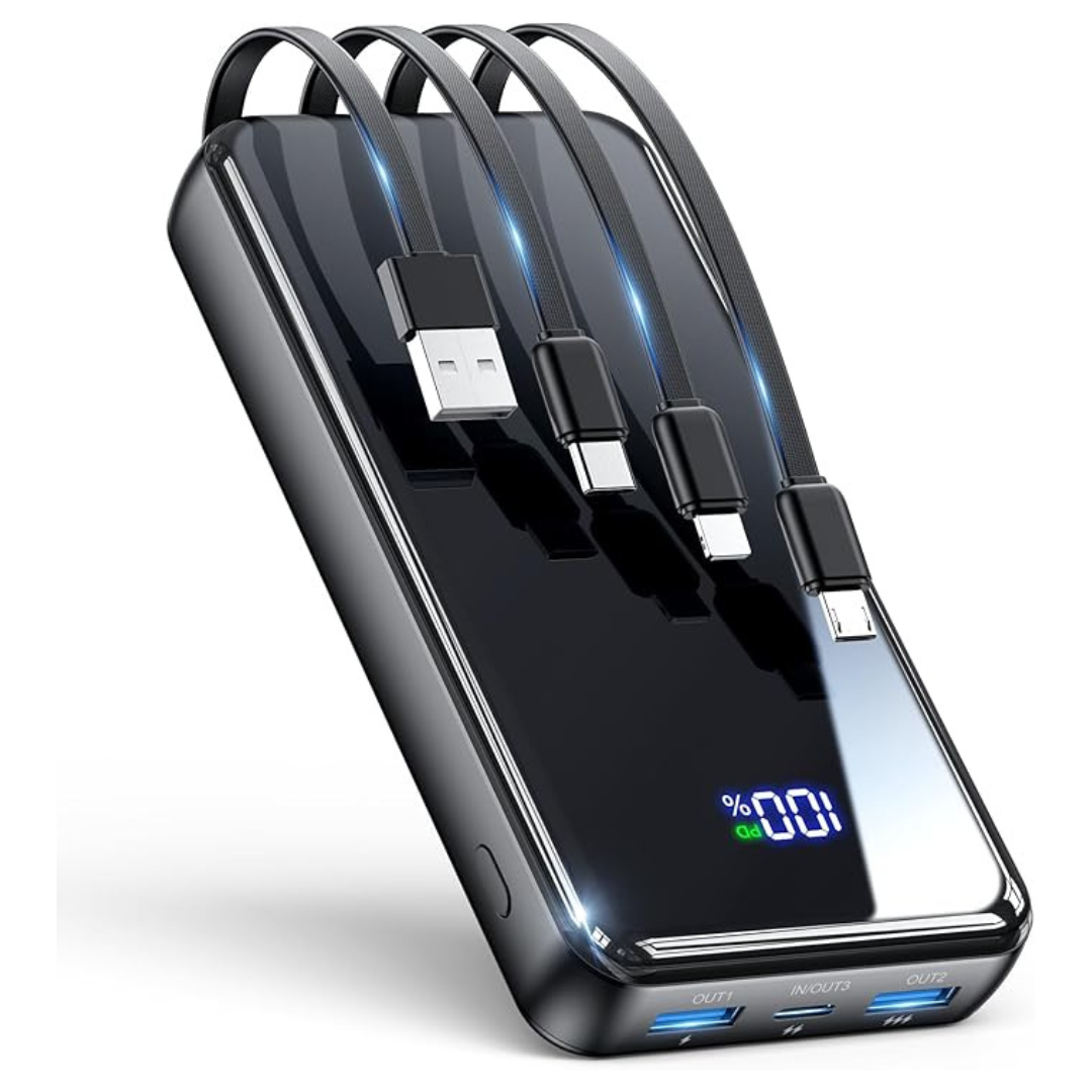 Yilans 42800mAh 22.5W PD USB-C Portable Power Bank W/ Built-In Cable