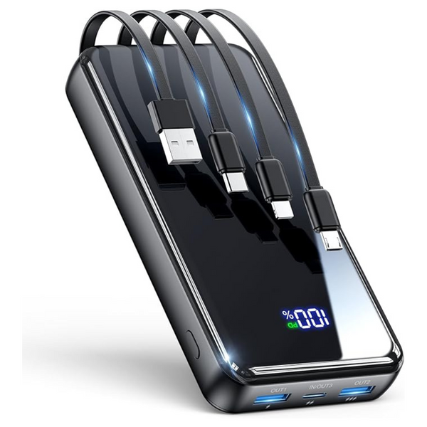 Yilans 42800mAh 22.5W PD USB-C Portable Power Bank W/ Built-In Cable