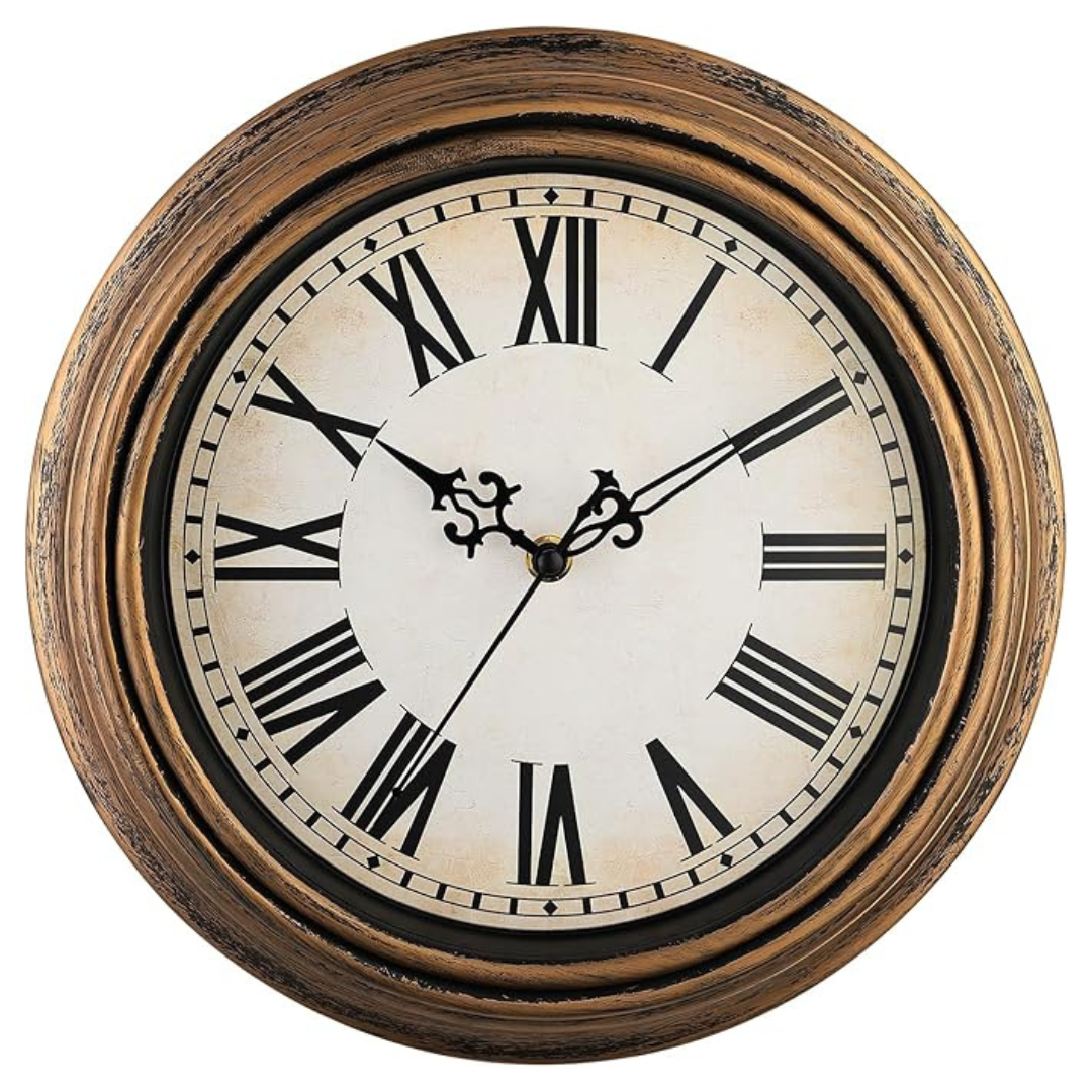 10 Plumeet Small Retro Non Ticking Vintage Wall Clocks