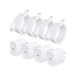 4-Pack Aisni 20W Fast iPhone Charger With 6ft USB-C Cord