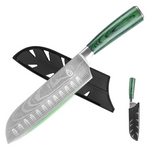 7" Japanese Stainless Steel Santoku Knife With Sheath
