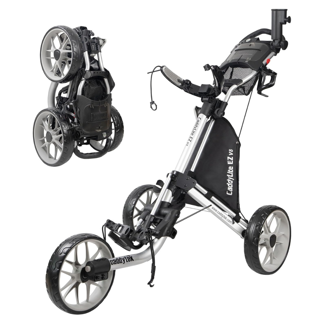 Caddytek CaddyLite EZ V8 Foldable 3-Wheel Golf Push Cart