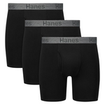 3-Pack Hanes Men's Stay Dry Pouch Cotton Stretch Boxer Brief