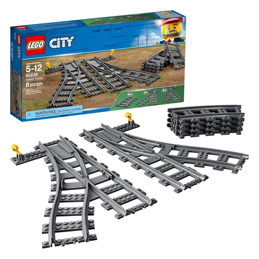 8-Piece LEGO City Trains Switch Tracks Building Toy Set (60238)