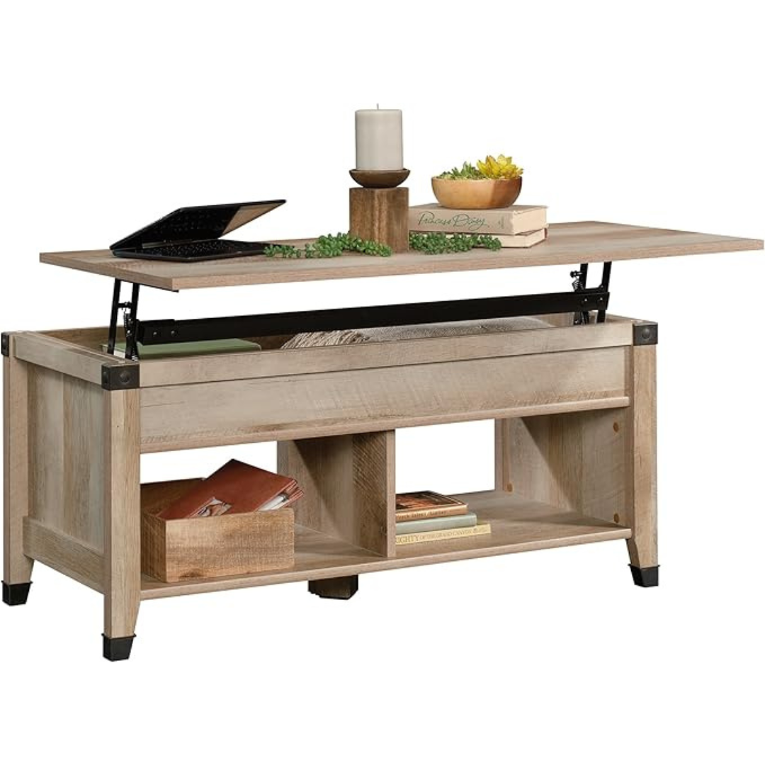 Sauder Carson Forge Rustic Lift Top Coffee Table