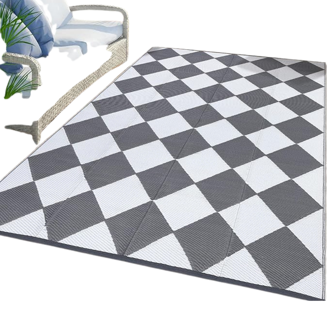 8 x 10ft Reversible Waterproof Outdoor Plastic Straw Rug