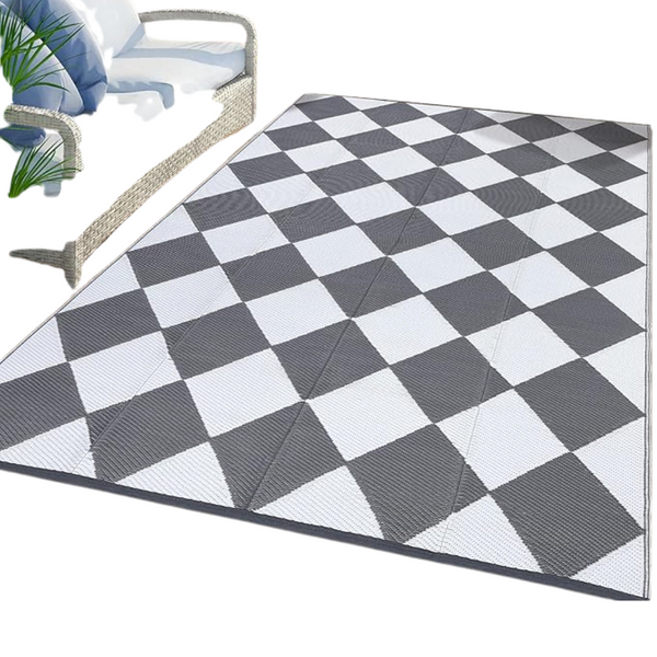 8 x 10ft Reversible Waterproof Outdoor Plastic Straw Rug