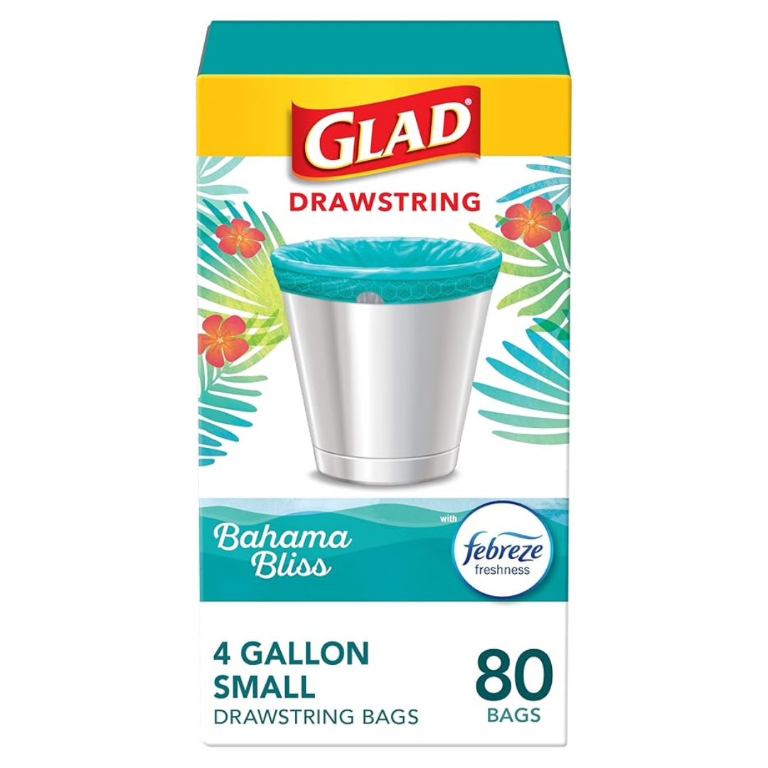 80-Count Glad 4 Gallon Febreze Bahama Bliss Garbage Bags