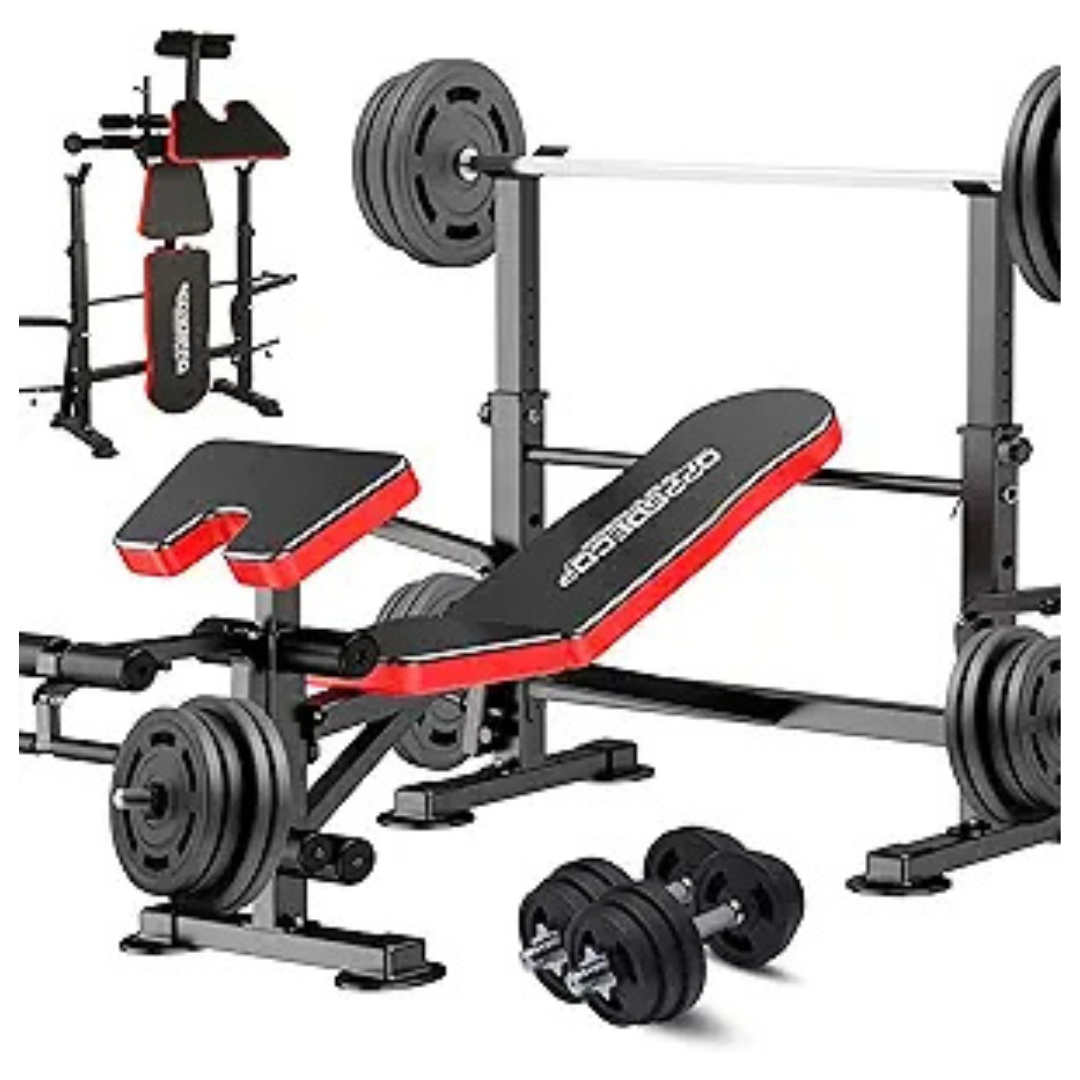 6-in-1 660lbsAdjustable Workout Weight Bench Set