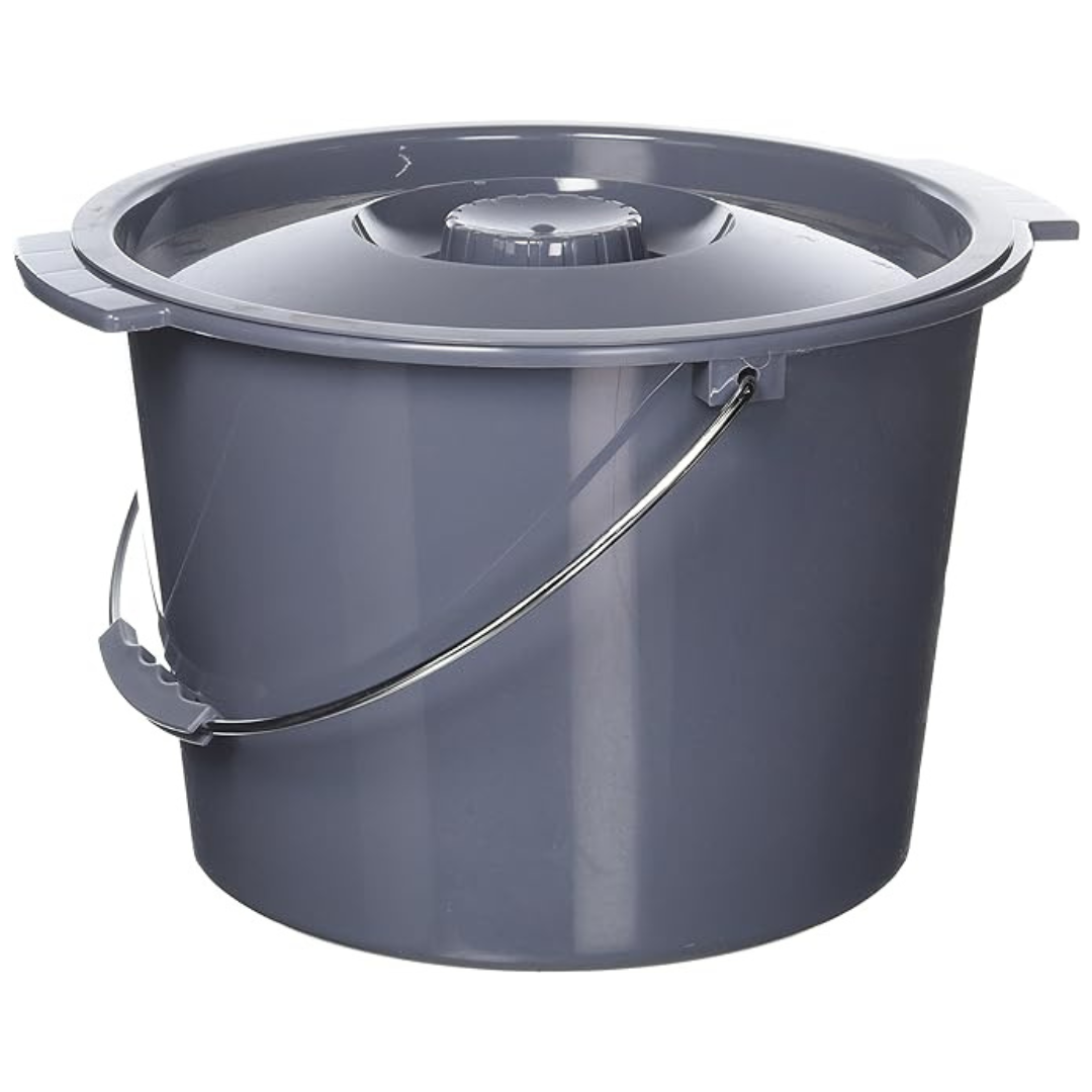 Medline 12L Commode Bucket with Lid and Handle Case