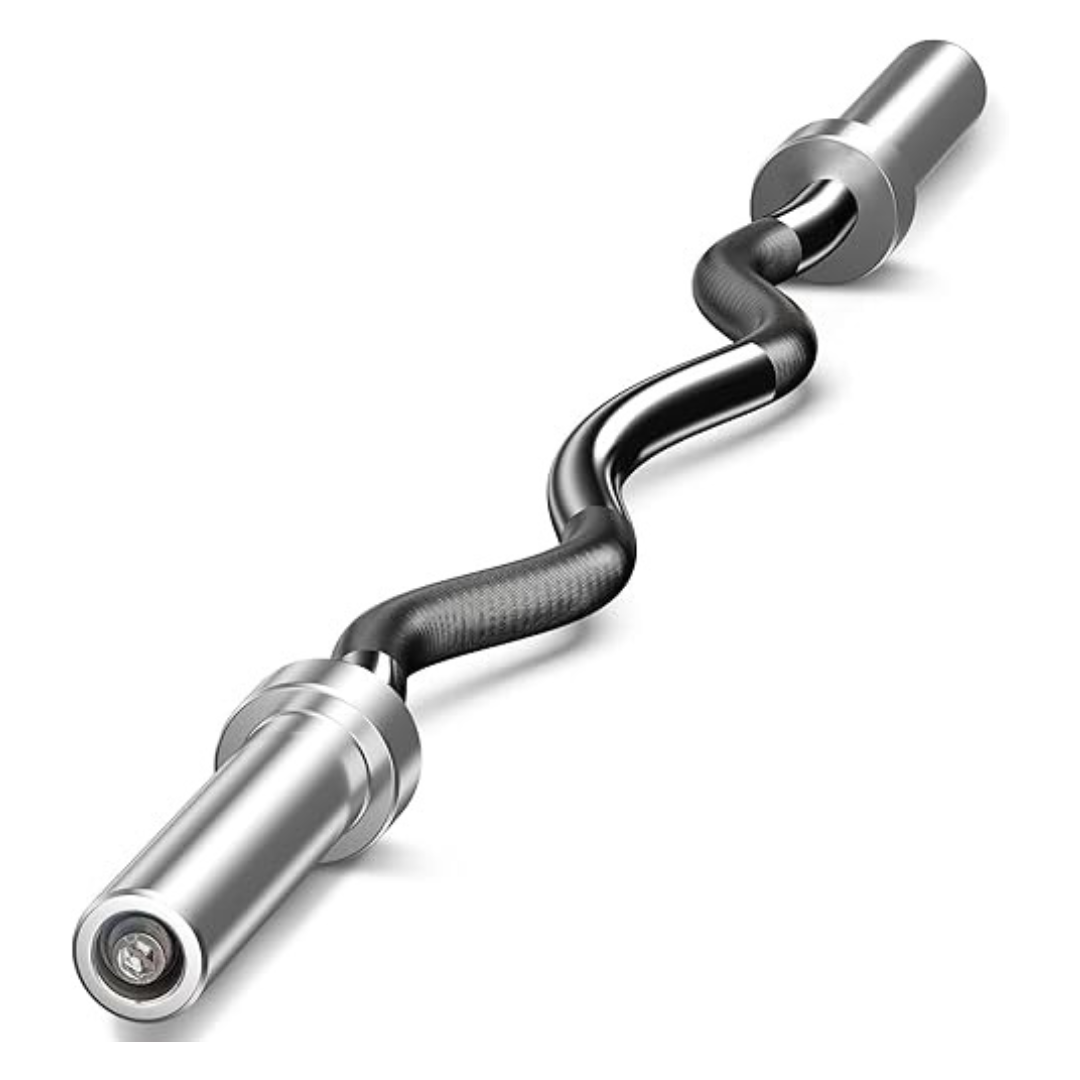 47" Heavy-Duty EZ Curl Bar for Home Gym (300 lbs Cap.)