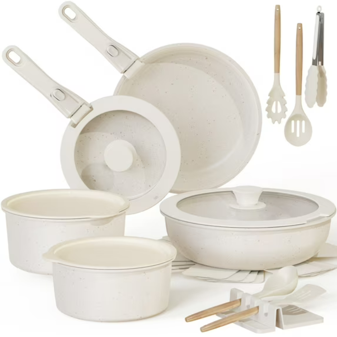 20-Piece Astercook Ceramic Pots & Pans Non Stick Cookware Set