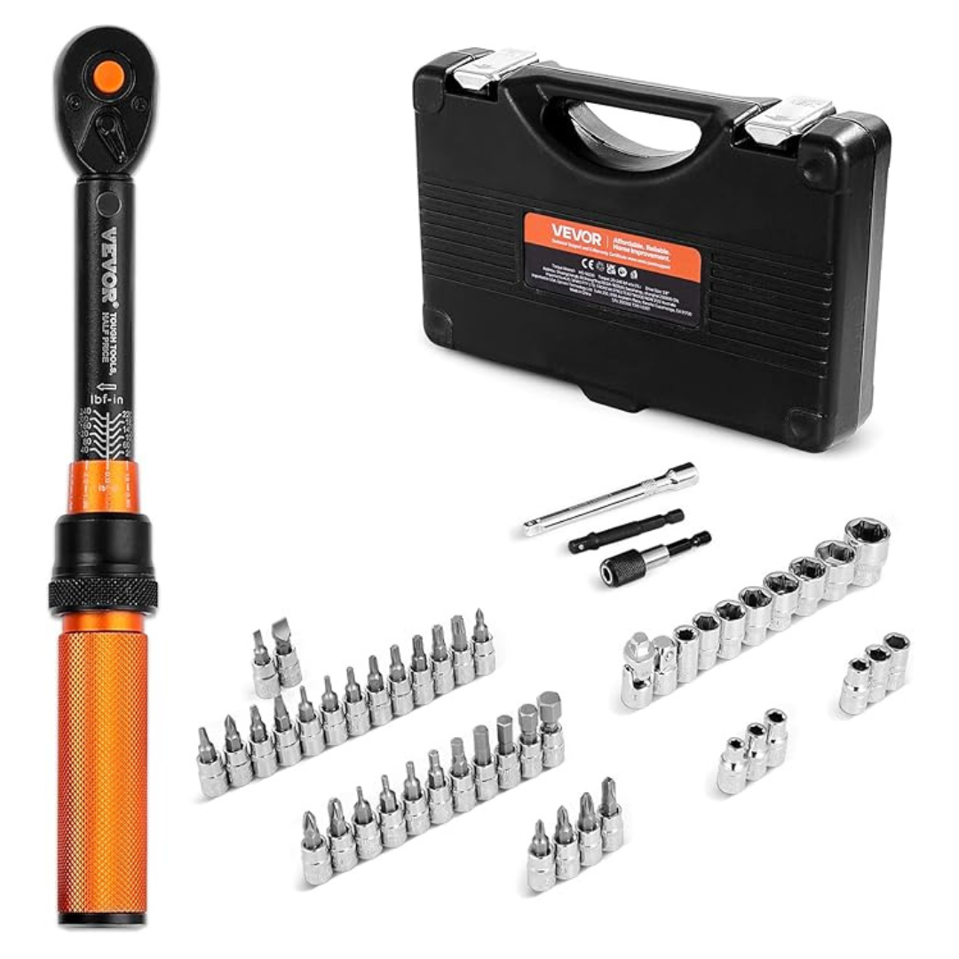50-Piece VEVOR 1/4" Drive Electronic Torque Wrench