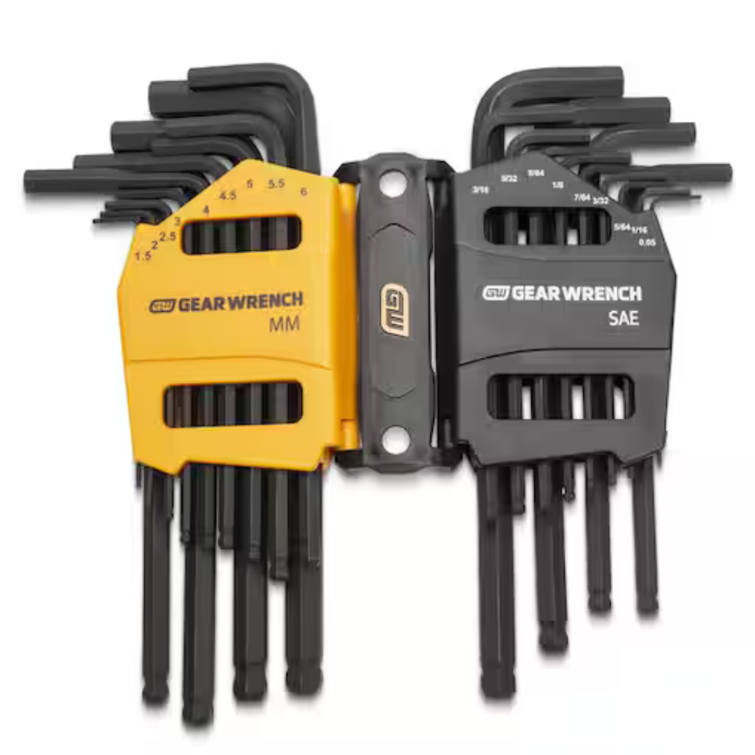 26-Piece Gearwrench SAE/Metric Ball End Long Arm Hex Key Set