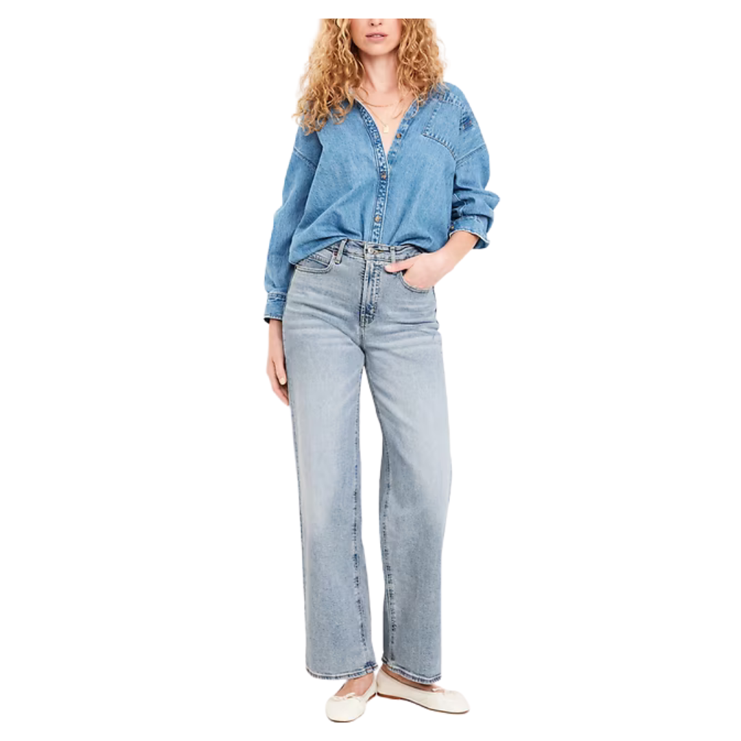 Old Navy Women's Extra High-Waisted Wide-Leg Jeans
