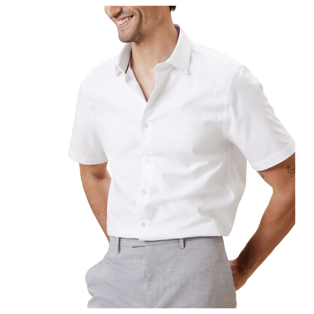 Banana Republic Factory Men's Slim Short Sleeve Dress Shirt