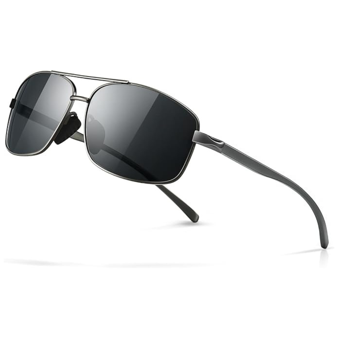 Mens UV400 Protection Rectangular Polarized Sunglasses (2 Options)