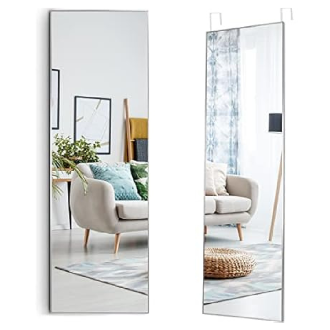 Mirrotek Full Length Over The Door Hanging Mirror