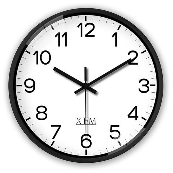 8" XFM Battery Operated Analog Wall Clock