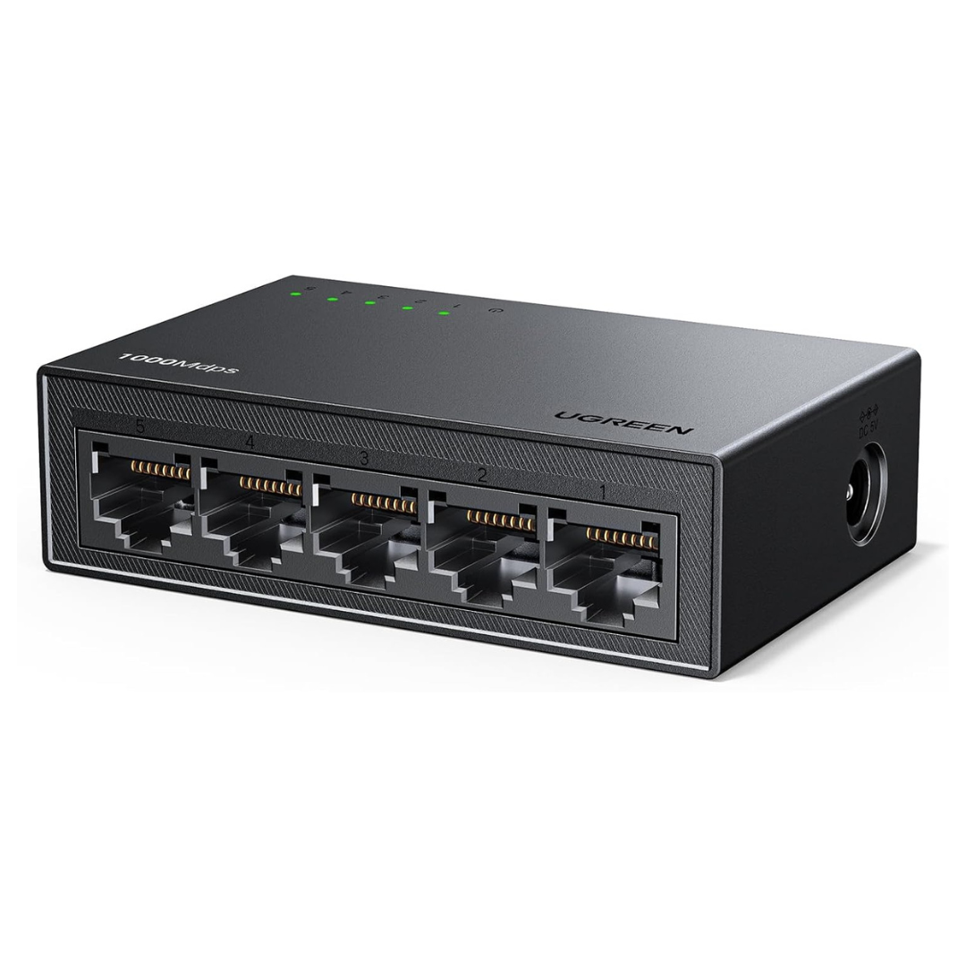 5-Port UGREEN 1000Mbps Gigabit Ethernet Switch With LED