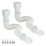 2-Pack Flexible Rain Gutter Downspout Extension