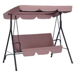 Outsunny 3-Seat Outdoor Patio Swing Chair With Removable Cushion