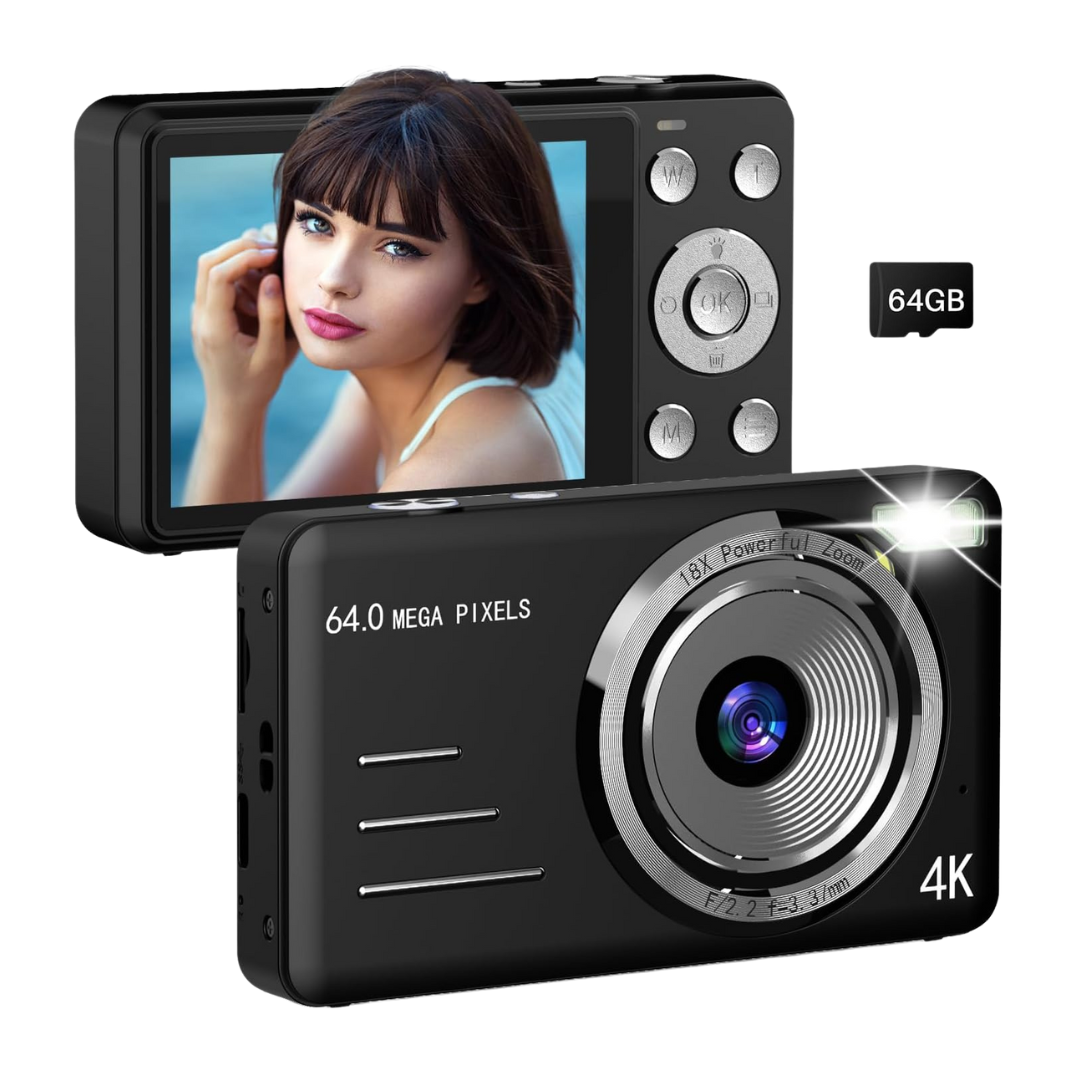 Forc X01 Pro-Black 64MP 4K UHD 18X Zoom Digital Camera