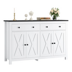 Gracie Oaks 55.1'' Sideboard (White/Black)