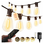 100ft 2700K LED Outdoor String Lights With Remote
