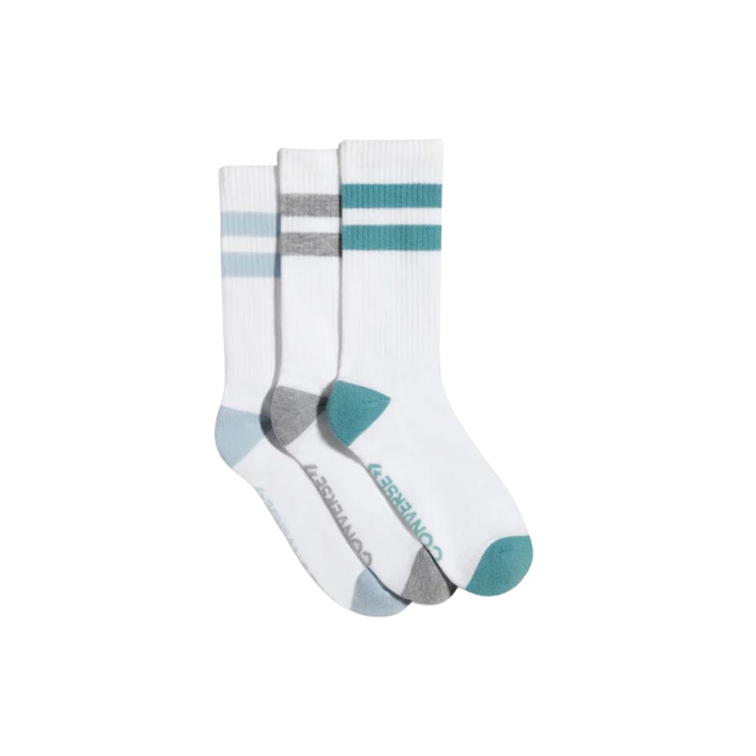 3-Pack Converse Double Stripe Crew Socks
