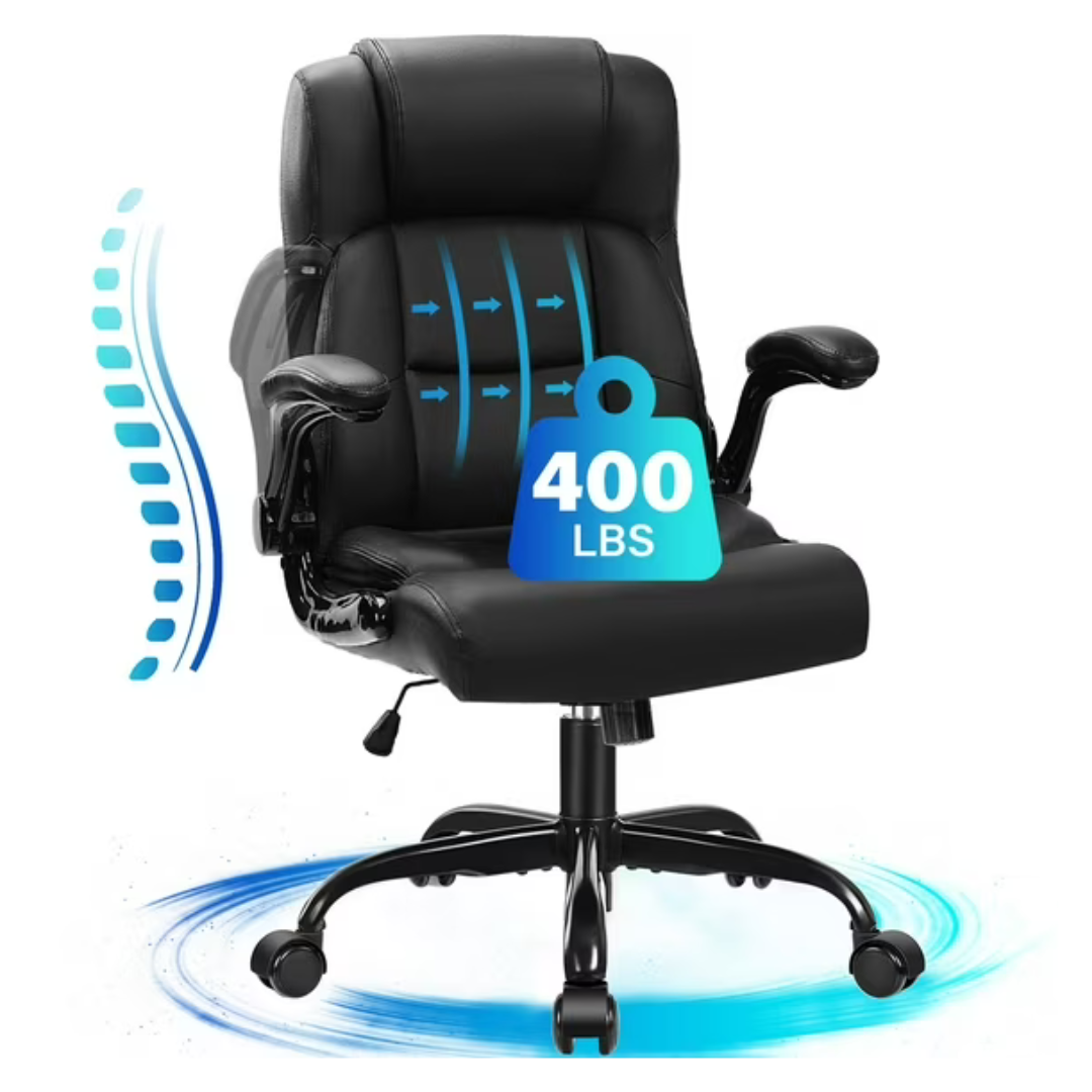 Jonpony Ergonomic Big & Tall Executive Leather Office Chair (Various)