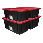 4-Pack Hyper Tough 27 Gallon Stackable Storage Bin Container