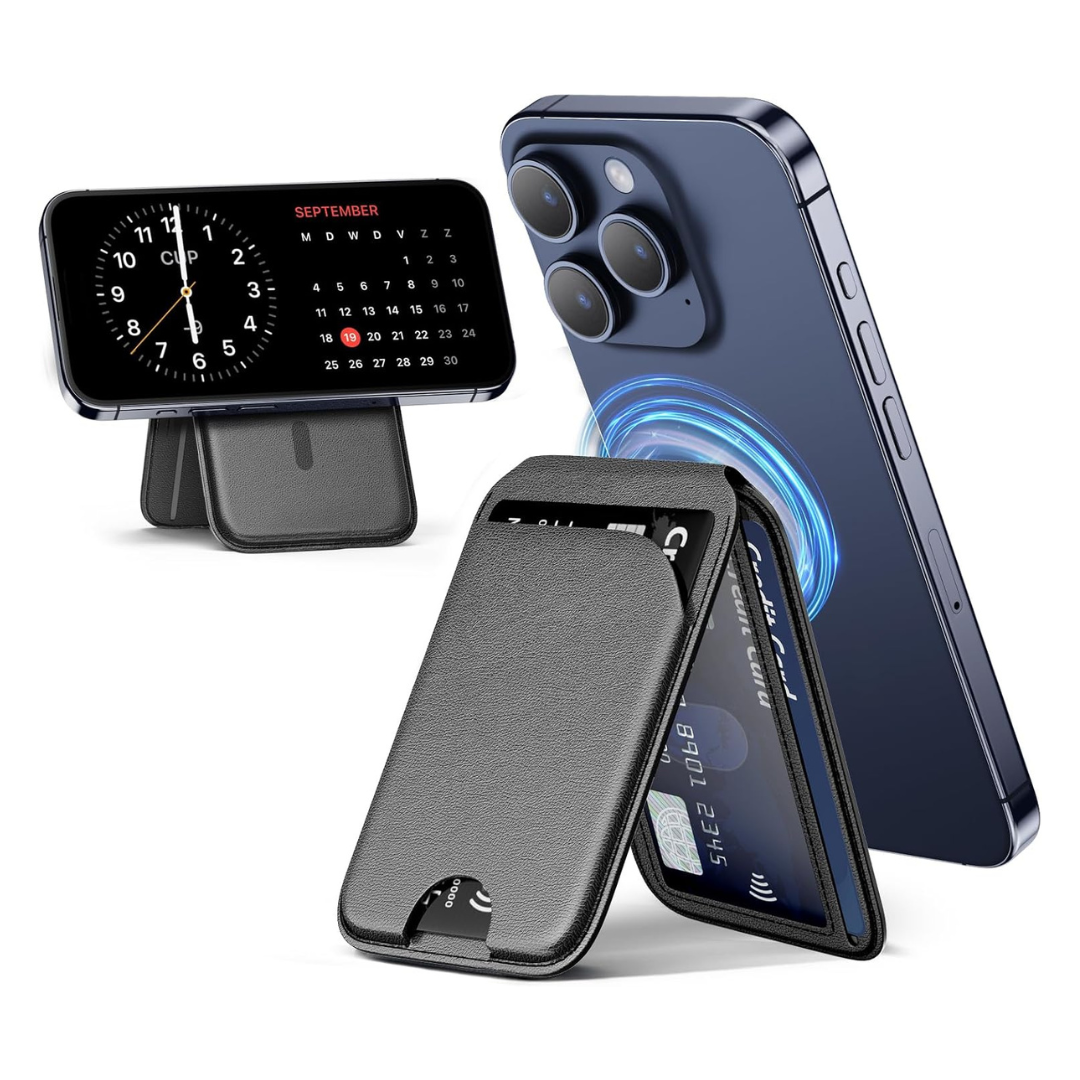 Adjustable Magnetic Mag-Safe Phone Stand Wallet