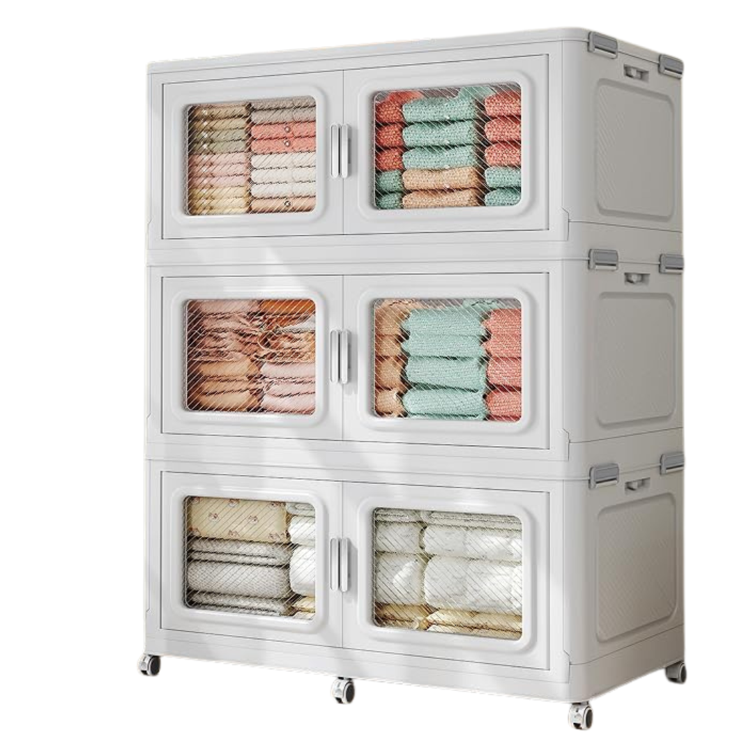 3-Pack BROVIEW 660 Qt Stackable Storage Bin With Lid