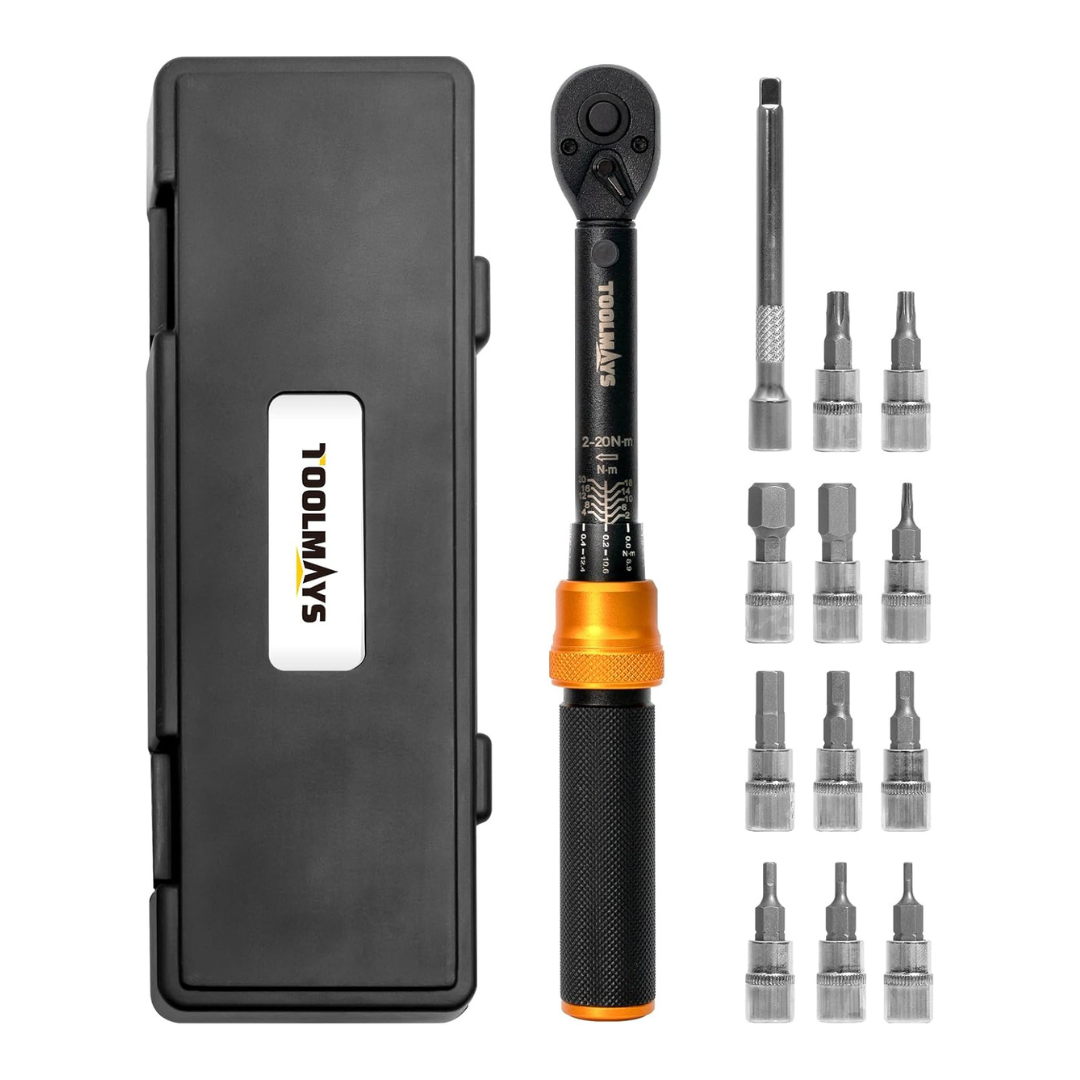 13-Piece Toolmays 1/4 Torque Multi-Tool Wrench Set With Allen Socket