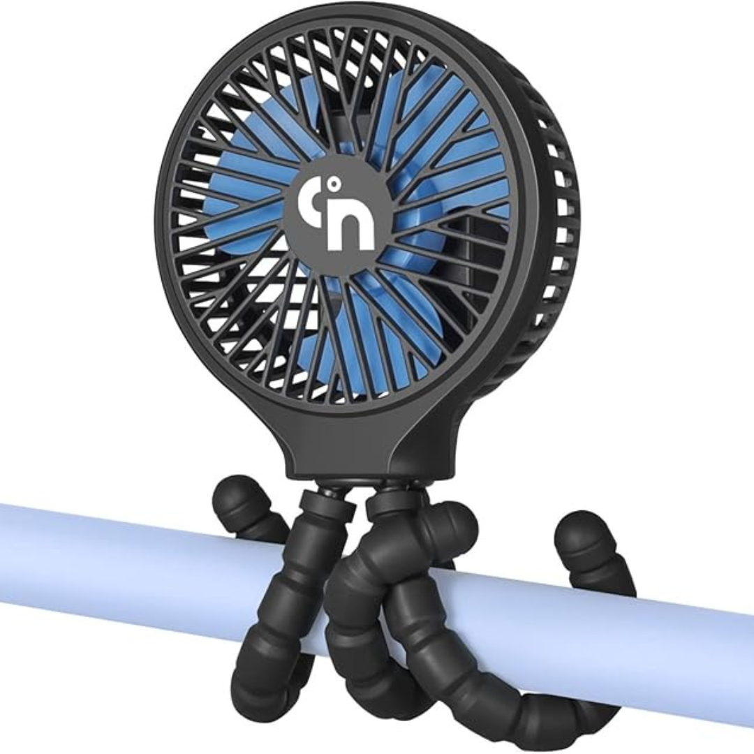 Portable Mini Handheld Fan with Flexible Tripod Fix on Stroller (2 Colors)