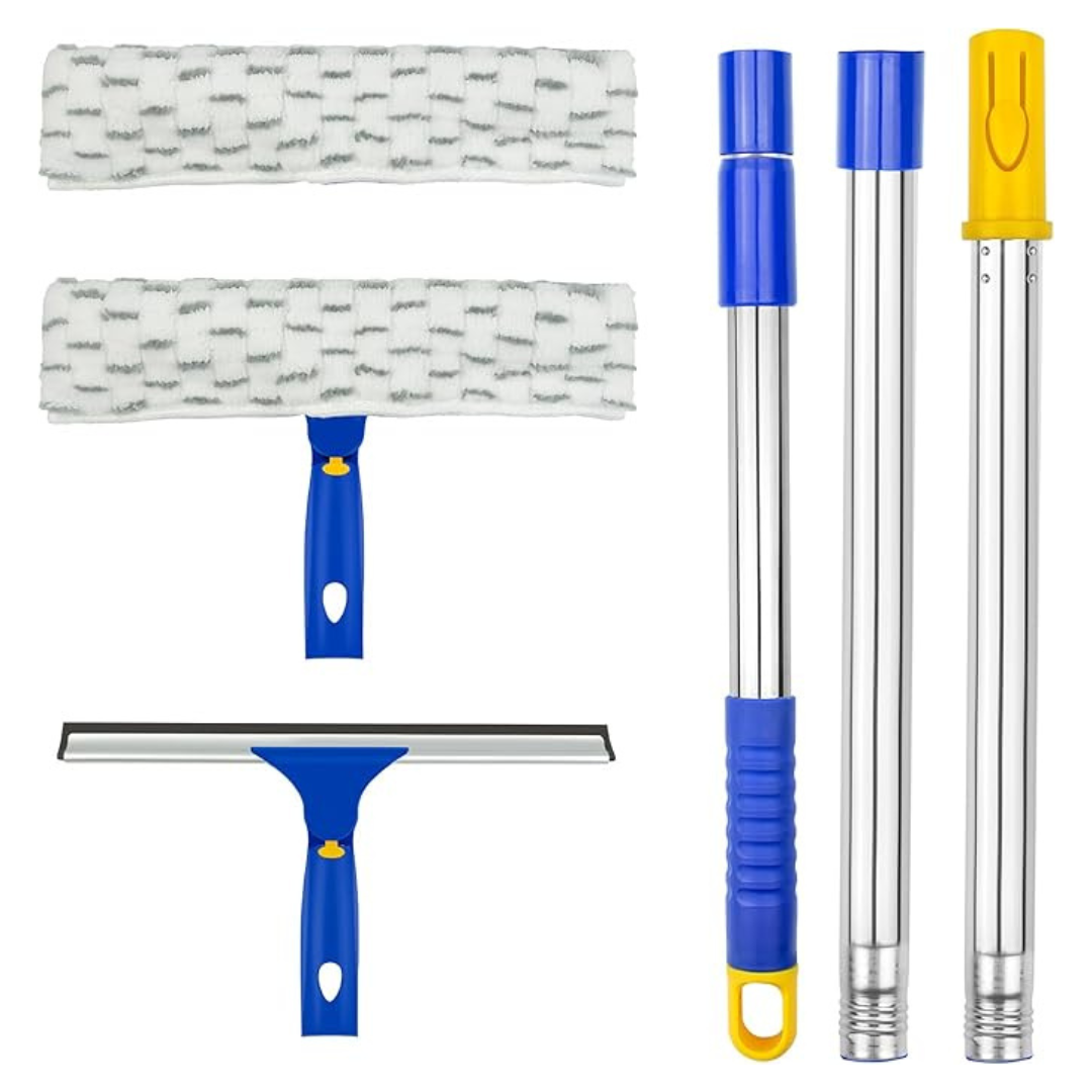 Window Washing Kit with Extension Pole