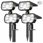 4-Pack IP68 Waterproof 56 LED Garden Spot Solar Lights