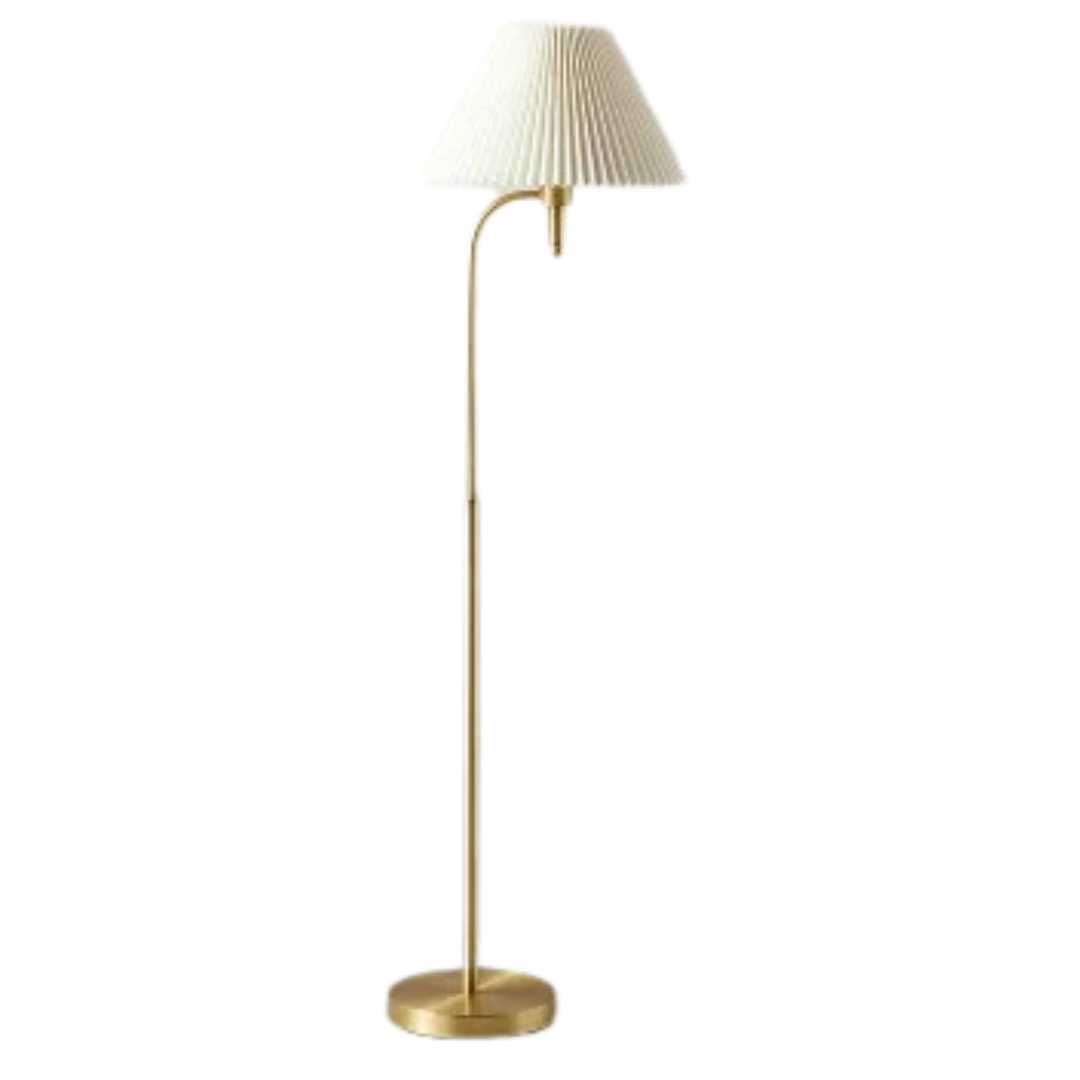 Hearth Pleated Shade Metal Floor Lamp