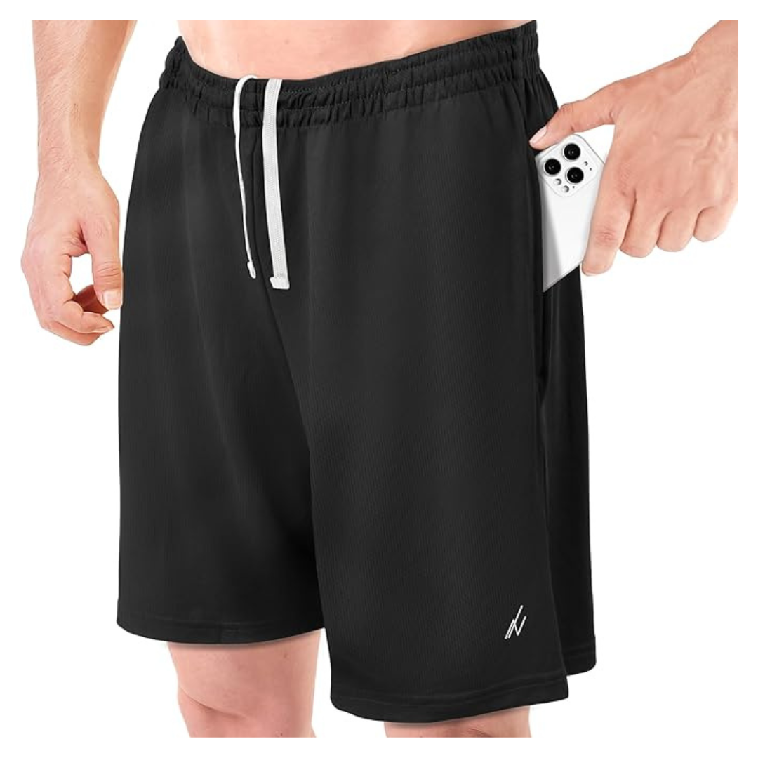 NY Threads Men's Athletic Quick Dry Workout Shorts