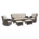 5-Piece Wicker Outdoor Patio Sectional Sofa Set