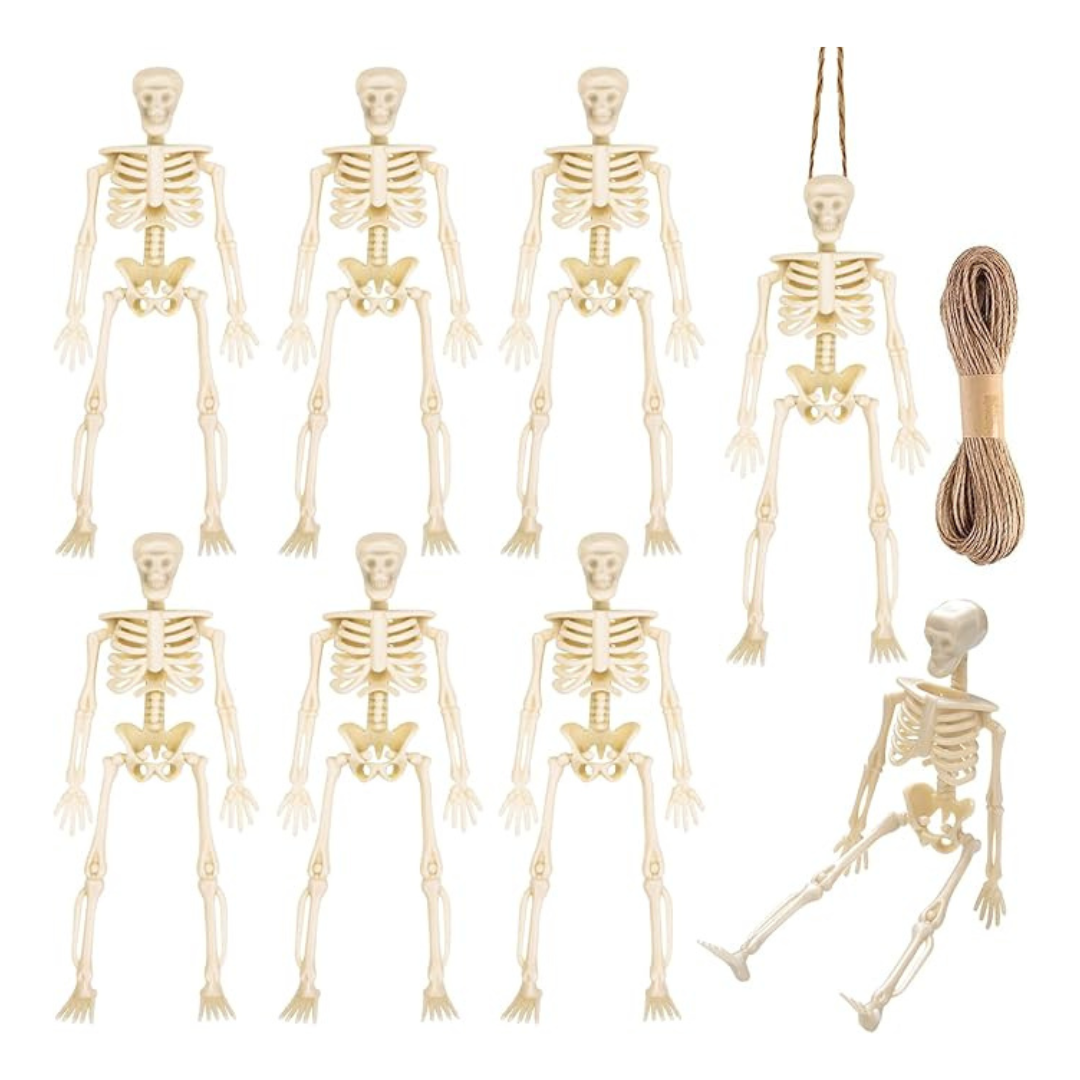 8-Pieces Dulefun 6" Mini Halloween Skeleton