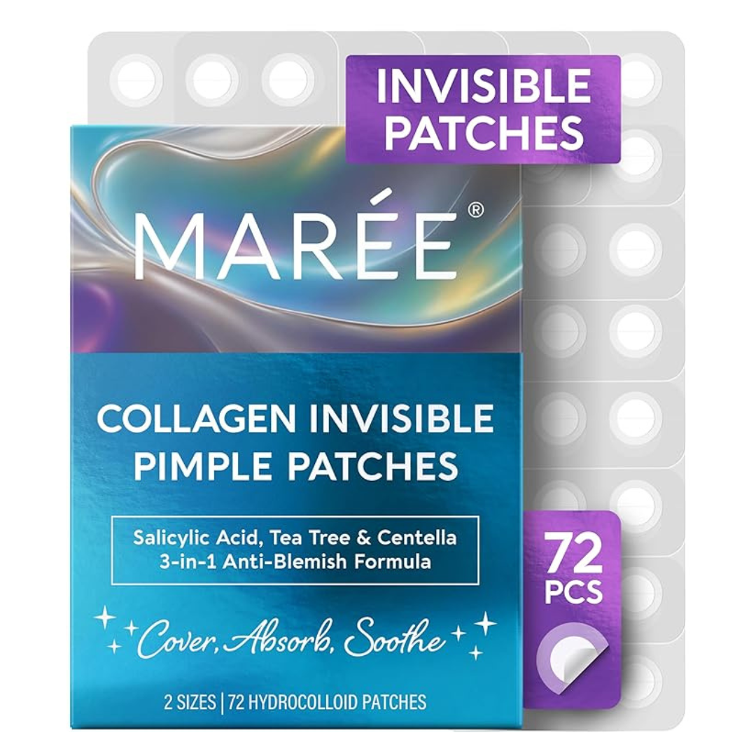 72-Pack Maree Collagen Invisible Hydrocolloid Pimple Patches