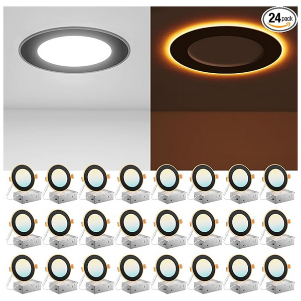 24-Pack 4" 5CCT LED Recessed Ceiling Light