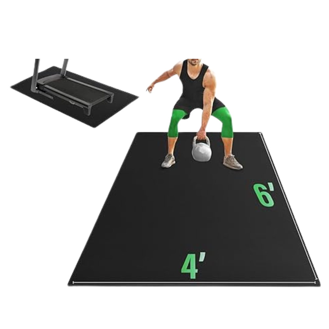 Yes4All 6' x 4' Thick Rubber Exercise Mat
