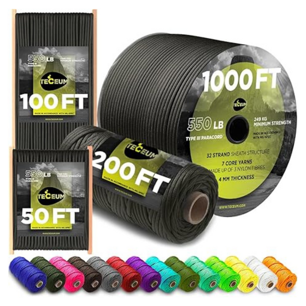50-Ft 5/32" Paracord Rope