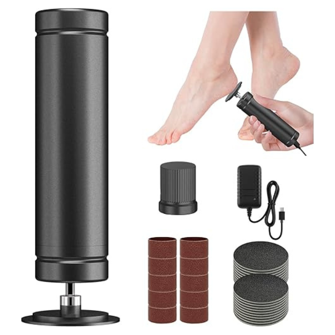 Professional Foot Scrubber With 60 Pcs Sandpaper Discs (2-Colors)